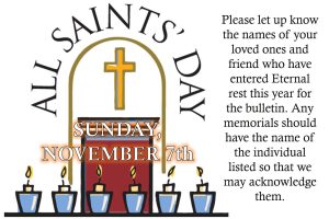 Read more about the article All Saints’ November 7th